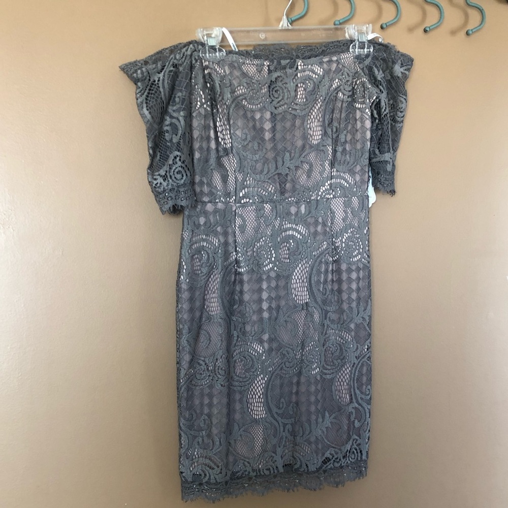 Gray lace dress